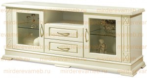 ТВ тумба Верди - 316.  120 (со стеклами) из массива дерева Ш-120см,В-60см,Г-45см