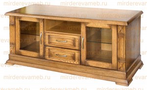 ТВ тумба Верди - 316.  120 (со стеклами) из массива дерева Ш-120см,В-60см,Г-45см