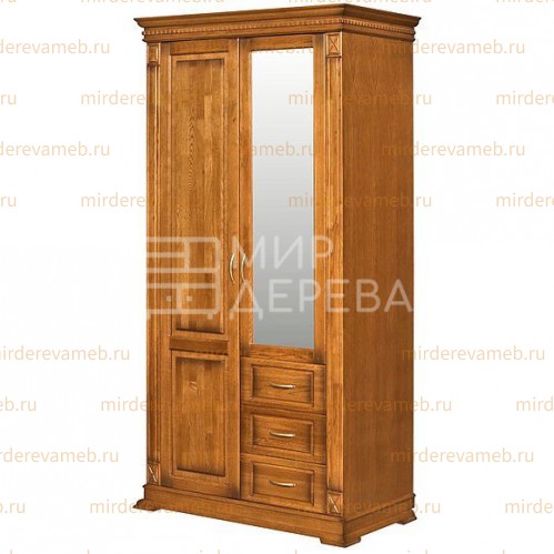 Шкаф Верди - 318.1 из массива дерева Ш-100см,В-220см,Г-60см
