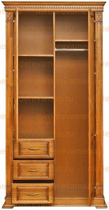 Шкаф Верди - 318.2 из массива дерева Ш-100см,В-220см,Г-60см