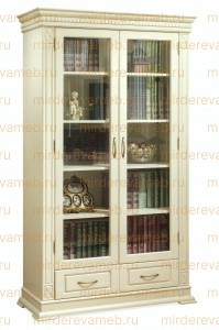 Книжный шкаф Верди - 309 из массива дерева Ш-100см,В-200см,Г-45см