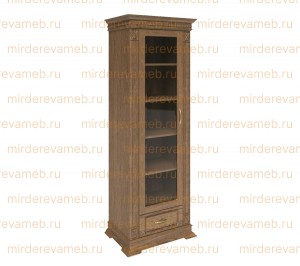Книжный шкаф Верди - 308 из массива дерева Ш-60см,В-200см,Г-45см