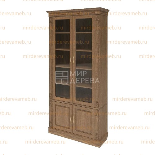 Книжный шкаф Верди - 311 из массива дерева Ш-100см,В-230см,Г-40см