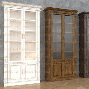 Книжный шкаф Верди - 311 из массива дерева Ш-100см,В-230см,Г-40см