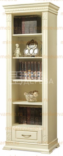 Книжный шкаф Верди - 312 из массива дерева Ш-60см,В-200см,Г-45см