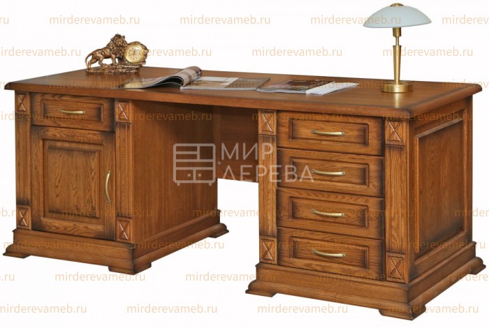 Письменный стол Верди - 201 из массива дерева Ш-180см,В-75см,Г-60см