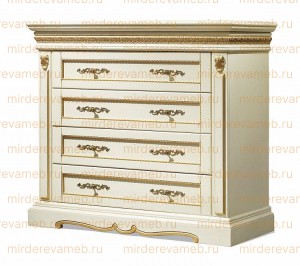 Комод Милано 4 ящика из массива дерева Ш-120см,В-100см,Г-45см