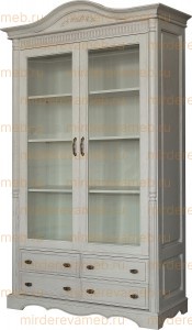 Книжный шкаф Паола - 101 из массива дерева Ш-120см,В-220см,Г-50см