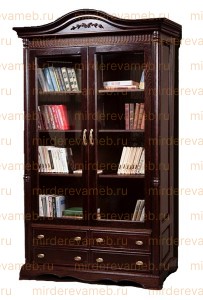 Книжный шкаф Паола - 101 из массива дерева Ш-120см,В-220см,Г-50см