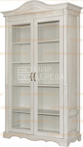 Книжный шкаф Паола - 102 из массива дерева Ш-120см,В-220см,Г-50см