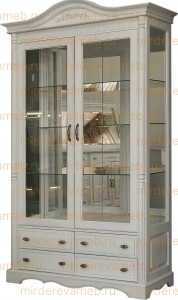 Шкаф Сервант Паола - 201 из массива дерева Ш-120см,В-220см,Г-50см