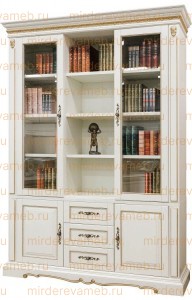 Книжный шкаф Милано 410 из массива дерева Ш-160см,В-220см,Г-45см