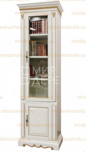 Книжный шкаф Милано 004 из массива дерева Ш-70см,В-220см,Г-45см