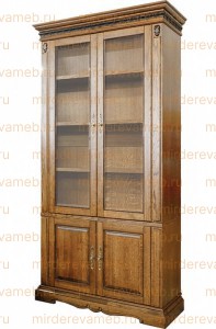 Книжный шкаф Милано 003 из массива дерева Ш-120см,В-220см,Г-45см