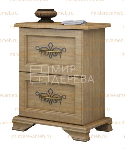 Тумба Муза 2 ящика из массива Ш-45см,В-56см,Г-30см