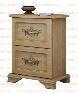 Тумба Муза 2 ящика из массива Ш-45см,В-56см,Г-30см