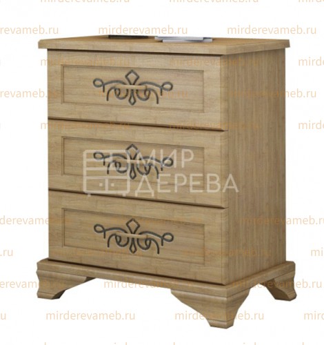 Тумба Муза 3 ящика из массива Ш-45см,В-58см,Г-30см