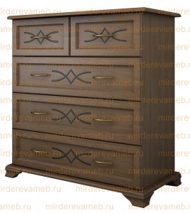 Комод Лира с рисунком из массива Ш-90см,В-100см,Г-45см