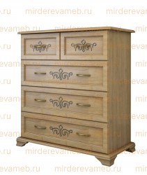 Комод Муза 5 ящиков из массива Ш-90см,В-100см,Г-45см