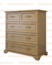 Комод Таката 5 ящиков из массива Ш-90см,В-100см,Г-45см