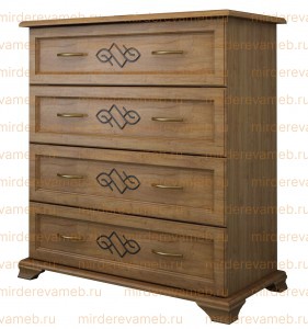 Комод Сатори 4 ящика из массива Ш-90см,В-100см,Г-45см