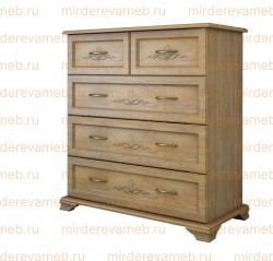 Комод Соната 5 ящиков из массива Ш-90см,В-100см,Г-45см