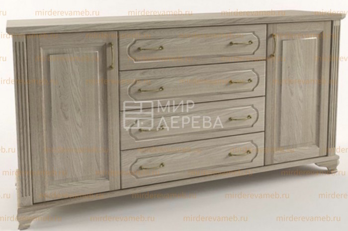 Комод Гармония + полки из массива Ш-150см,В-90см,Г-45см