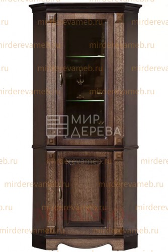 Шкаф-Сервант угловой Венето 210 из массива дерева Ш-80*80см,В-200см,Г-45см
