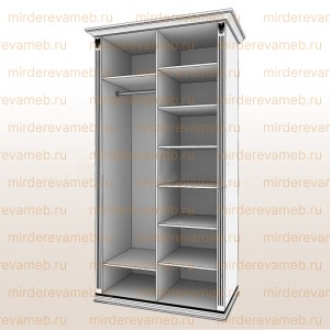 Шкаф Лирона 2-х створчатый модель№1 из массива дерева Ш-120см,В-230см,Г-60см