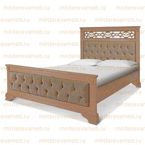 Кровать Верджиния 310 с каретной стяжкой из массива