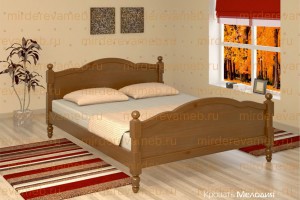 Кровать Мелодия из массива дерева