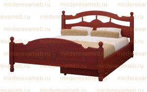 Кровать Солнце модель №2 из массива дерева