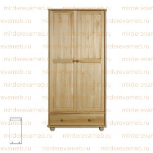 Шкаф Витязь 115 из массива дерева Ш-90см,В-190см,Г-60см