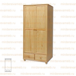 Шкаф Витязь 122 из массива дерева Ш-90см,В-190см,Г-60см