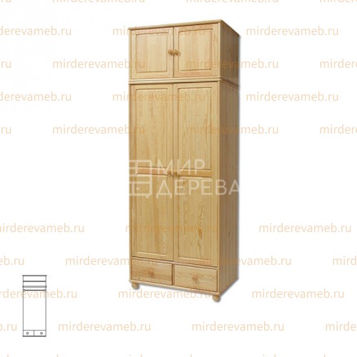 Шкаф Витязь 126 из массива дерева Ш-90см,В-240см,Г-60см