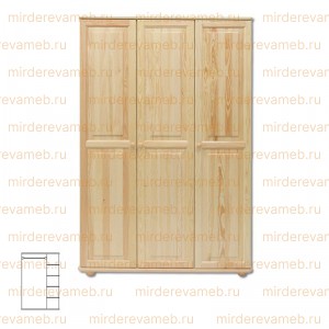 Шкаф Витязь 105 из массива дерева Ш-120см,В-190см,Г-60см