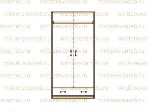 Шкаф ШВ 102 из массива дерева Ш-80см,В-190см,Г-60см