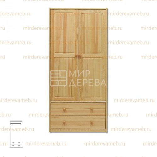 Шкаф Витязь 111 из массива дерева Ш-80см,В-180см,Г-45см