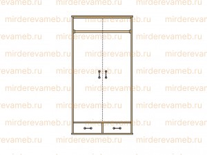 Шкаф ШВ 122 из массива дерева Ш-90см,В-190см,Г-60см