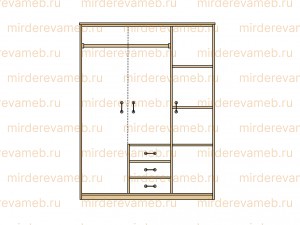 Шкаф ШВ 101 из массива дерева Ш-120см,В-190см,Г-60см