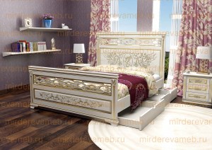 Кровать Симфония из массива дерева