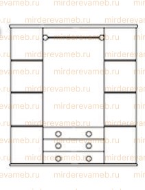 Шкаф Витязь 141 из массива дерева Ш-160см,В-200см,Г-60см