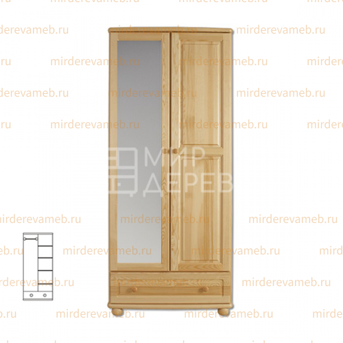 Шкаф Витязь 145 из массива дерева Ш-90см,В-190см,Г-60см