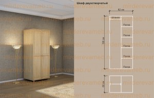 Шкаф Витязь 245 из массива дерева Ш-82см,В-190см,Г-60см