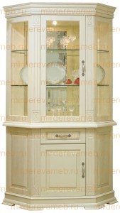 Шкаф Сервант угловой Верди - 706 из массива дерева Ш-80*80см,В-200см,Г-45см