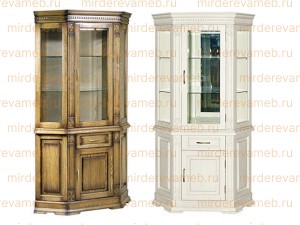 Шкаф Сервант угловой Верди - 706 из массива дерева Ш-80*80см,В-200см,Г-45см