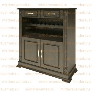 Сервант Верди ( бутылочница ) - 400 из массива дерева Ш-115см,В-120см,Г-45см