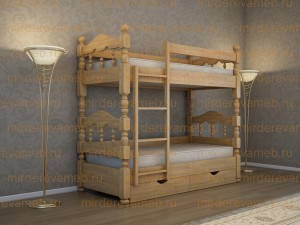 Кровать 2х ярусная Олеся из массива
