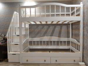 Кровать 2х ярусная Аделина из массива
