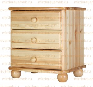 Тумба Лига 3 ящика из массива Ш-45см,В-58см,Г-30см